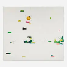 Solomon Ethe, Abstract Composition, 1986, oil on canvas