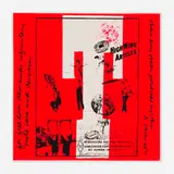 T the tight rope (from the circus alphabet series) by Corita Kent, 1968, screenprint in colors, sold Oct 2023