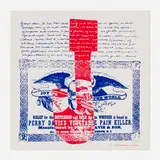 J gentle stirring (from the circus alphabet series) by Corita Kent, 1968, screenprint in colors, sold Oct 2023