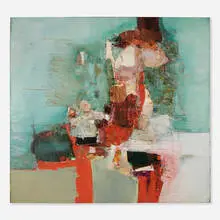 Shanti Dave, Untitled, 1964, oil and mixed media on canvas