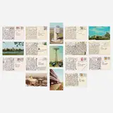 Carl Andre, Collection of seventeen postcards