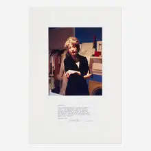 Martha Wilson, Posturing: Drag, photograph, text