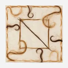Patsy Norvell, Hair Quilt Piece, hair, tape, vinyl