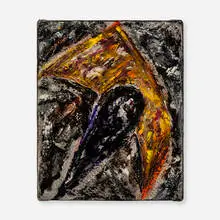 Bill Jensen, Tempt, 1981-82, oil on burlap