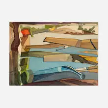 Anne Wilson, Ka Boat, 1990, Schmincke watercolor on pure silk