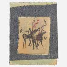 Untitled by Purvis Young, mixed media, sold Oct 2023