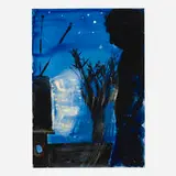 Dona Nelson, Man Watching TV, acrylic on paper