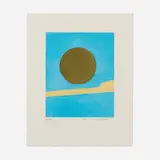 Etel Adnan, Le Poids du monde III, 2016, etching in colors