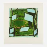Christopher Brown, Through the Trees, 1999, softground etching with drypoint and aquatint in colors on Somerset