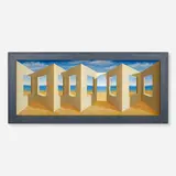 Patrick Hughes, Facade, 1997, oil on board construction