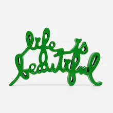 Thierry Guetta, Life is Beautiful (Green), 2015, resin cast thermal coated sculpture