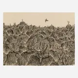Oscar de las Flores, Darkness, 2001, ink on paper