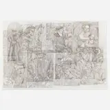 Ciprian Mureşan, All Images from a Book on Holbein, 2017, graphite on paper