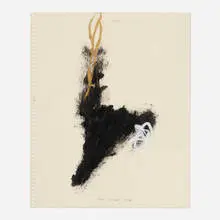 Deer by Not Vital, 1984, oil on paper, sold Oct 2023