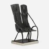 Morris Brose, Love Seat, 1961, bronze, travertine