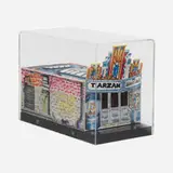 Red Grooms, Red's Roxy, 1985, lithograph in colors, crank-operated Mylar filmstrip, Plexiglas box