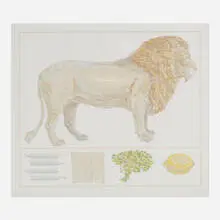 Don Nice, Lion, 1977, lithograph in colors