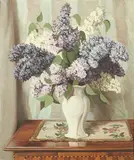 Felix Loesch, Still Life with Lilacs, Oil on canvas