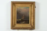 George Wellington Waters, Rough Seas, Oil on canvas