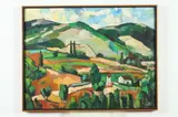 Lucien Durand, Paysage a Bazincourt, Oil on canvas
