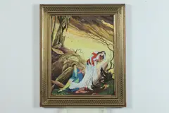 Anonymous, Woman and a Man, Ink and color on faux ivory in khatam frames
