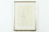 Chaim Gross, Two Acrobats, Pencil and colored pencil