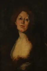 Leon Dabo, Portrait of the Artists' Wife, Oil on board