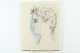 Byron Browne, Profile of a Classical Man, Watercolor
