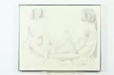 Philip Pearlstein, Couple Seated on Blanket