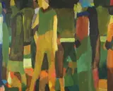 Irving Marantz, They Walk Together, Oil on canvas.