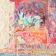 Joseph Benjamin O'Sickey, Studio with Early Blooms 1984, Oil on canvas