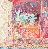 Joseph Benjamin O'Sickey, Studio with Early Blooms 1984, Oil on canvas