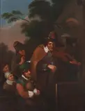 Old Master, Musicians, Oil on copper