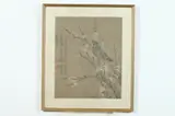 Chinese School, Bird on the Plum Tree, Ink and color on silk, sealed and