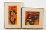 Alexandar Jeremic-Cibe, PIANIST and CELLIST: TWO WORKS, first; signed and dated '61 lower right and inscribed "American Club Belgrade" verso, Oil on board