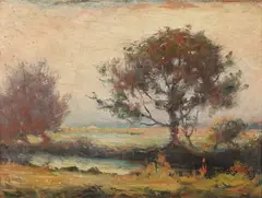 Clark Summers Marshall, Autumnal Landscape, AUTUMNAL LANDSCAPE, oil on board