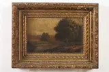 Wooded Landscape Along River by Continental School, WOODED LANDSCAPE ALONG RIVER, oil on panel, sold Jun 2017