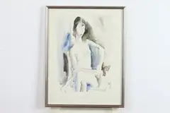 Earl Horter, SEATED FEMALE NUDE, signe lower right, Watercolor