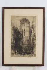 Untitled by Hedley Fitton, STREET SCENES: EIGHT WORKS, signed in pencil lower margin, sold Jun 2017