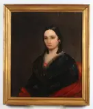 George Cooke, Portrait of Lady with a Brooch, PORTRAIT OF LADY WITH A BROOCH, oil on canvas