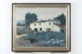 Charles Levier, LA FERMNE, sigend lower left; also signed and titled verso, Oil on canvas
