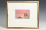 Auguste H.O. Rolle, Under Sail, Watercolor