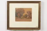 Auguste H.O. Rolle, Autumn Trees, Watercolor