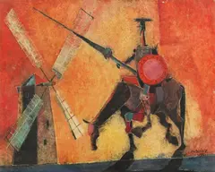 Efren Ordoñez, Don Quixote, Oil on canvas