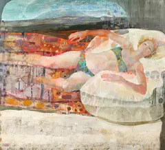 Lau Chun, Girl in Bikini, Oil on canvas