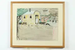 Christopher Wood, Horse Race in the English Countryside, Watercolor