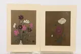 Kazutoshi Sugiura, "Flowers", Ten color woodblock prints on paper, pencil signed, largest painting signed: 25/50; pink and white flower signed: 26/50, 23/50, 24/50, 28/50, 32/50; multiple flowers signed: 17/50, 26/50, 27/50, 30/50, 31/50, 32/50, 34/50. - Largest: 23 1/4 in. x 16 in.; the other smallers: 9 3/4 in. x 7 1/8 in
