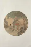 Anonymous, "Xi Xiang Ji", Ink and color on paper scroll, sealed. - Dia.: 27 7/8 in