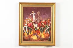 Emmanuel Pierre Charles, Evening Celebration, Oil on canvas.