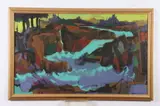 Tom Yanosky, Abstract Waterfalls, Oil on canvas